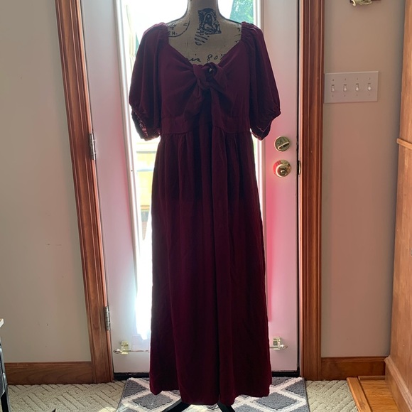 Pinup Fashion 18W Raspberry dress. NWOT. Adjustable top. - Picture 1 of 6